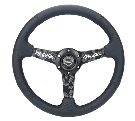 Universal (Minty Fresh Edition) (Perforated Leather Rim With Black Anodized Spokes) (Custom Printed Spokes) (350mm Diameter) (1.5