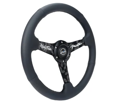 Universal (Minty Fresh Edition) (Perforated Leather Rim With Black Anodized Spokes) (Custom Printed Spokes) (350mm Diameter) (1.5