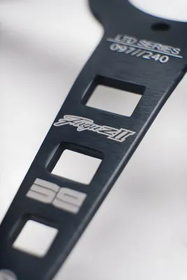 Universal (FUGUZ EP2 Edition) (Black Leather Rim With Black Anodized Spokes) (Custom Laser Etched Spokes) (Black Alcantara Center Marker) (Laser Etched Horn-Delete) (380mm Diameter) (1.5