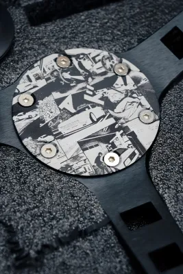 Universal (FUGUZ EP2 Edition) (Black Leather Rim With Black Anodized Spokes) (Custom Laser Etched Spokes) (Black Alcantara Center Marker) (Laser Etched Horn-Delete) (380mm Diameter) (1.5