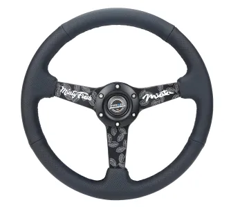 Universal (Minty Fresh Edition) (Perforated Leather Rim With Black Anodized Spokes) (Custom Printed Spokes) (350mm Diameter) (1.5