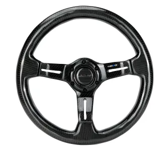 Universal (Gloss Carbon Fiber Rim With Slotted Spokes) (350mm Diameter) (1.5