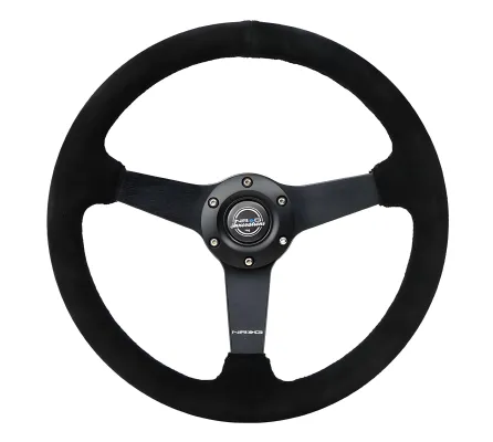 Universal (Rigid) (Black Suede Rim, Matte Black Spokes) (Black Stitching) (350mm Diameter) (1.5