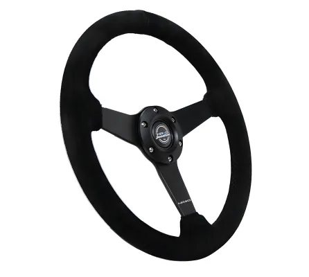 Universal (Rigid) (Black Suede Rim, Matte Black Spokes) (Black Stitching) (350mm Diameter) (1.5