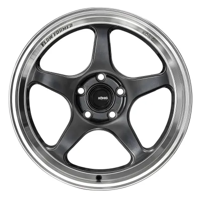 Universal (18x8.5, 5x120, 32mm) (Anthracite With Machined Lip)