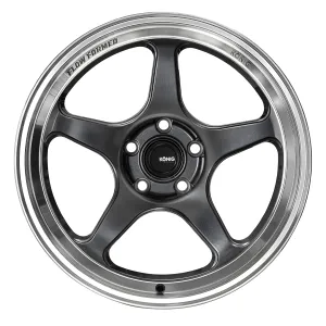 Universal (15x8, 4x100, 35mm) (Anthracite With Machined Lip)