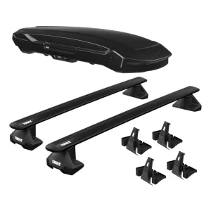 2023 Honda Civic Thule Motion 3 XL Low Cargo Box With Roof Rack Full Kit