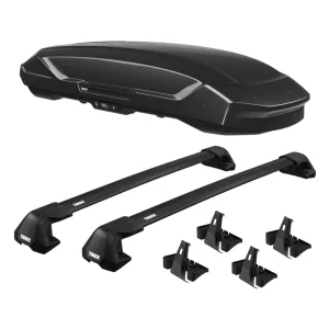 2016 Toyota Corolla Thule Motion 3 XXL Cargo Box With Roof Rack Full Kit