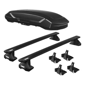 2023 Honda Civic Thule Motion 3 XXL Cargo Box With Roof Rack Full Kit