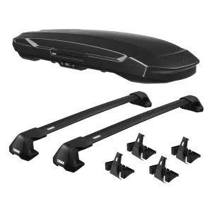 2016 Toyota Corolla Thule Motion 3 XXL Low Cargo Box With Roof Rack Full Kit