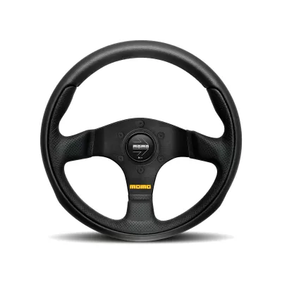 Universal (Team) (Brushed Black Center, Black Leather With Airleather Inner Grip) (300mm Diameter) (1.5