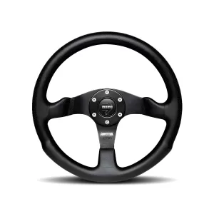 Universal (Competition) (Brushed Black Center, Black Airleather) (350mm Diameter) (1.5