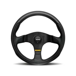 Universal (Team) (Brushed Black Center, Black Leather With Airleather Inner Grip) (300mm Diameter) (1.5