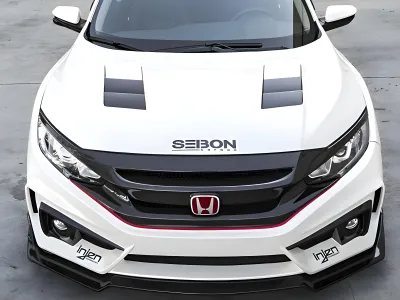 2020 Honda Civic Seibon TS Style Carbon Fiber Hood